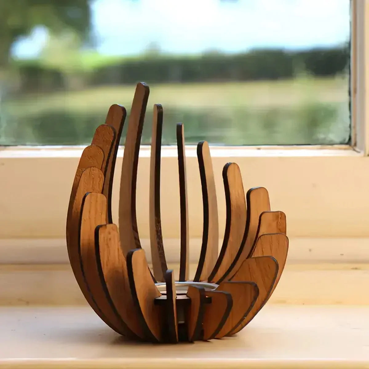 Hand-Assembled Lotus Candle Holder