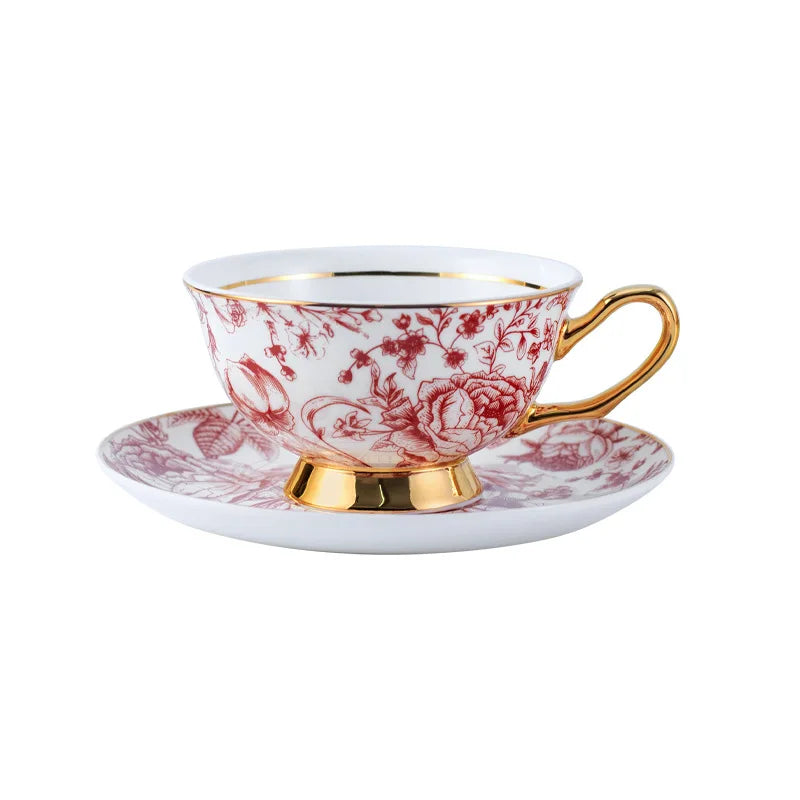 Bone China Coffee Cup & Saucer Set