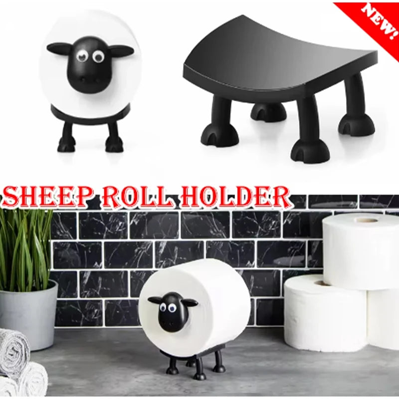 Funny Black Sheep Toilet Roll Holder