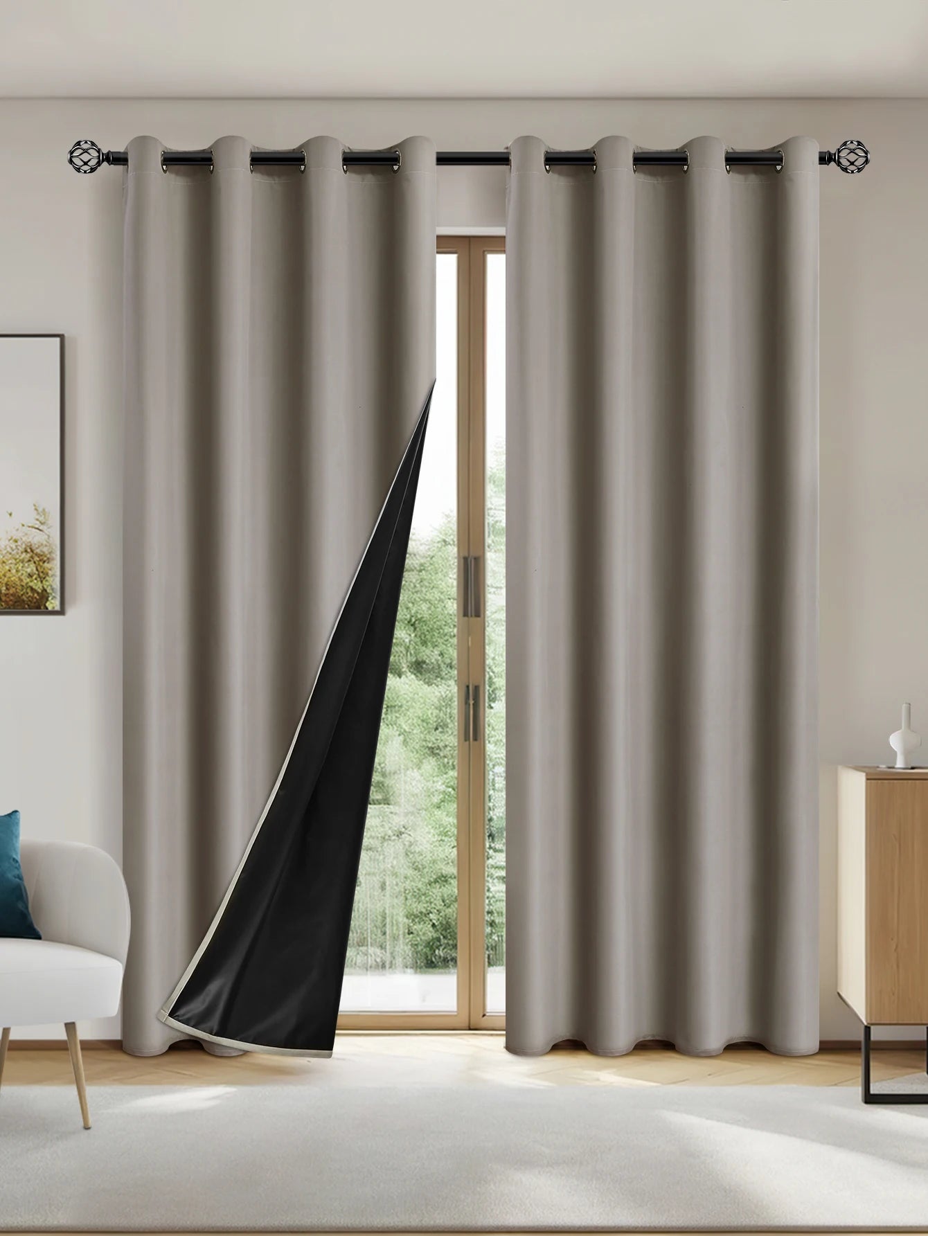 Full shading and sun protection 100% Blackout curtains