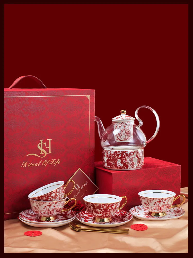 Bone China Coffee Cup & Saucer Set